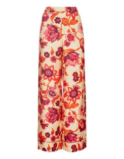 Pajama Pants Hottie Cream In Silk Twill -Fashion Clothing TRO0116SIL001HOT01 WH03 4