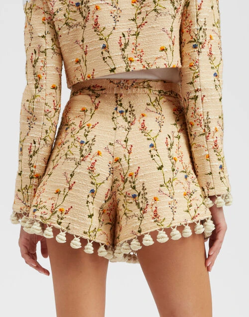 Playa Shorts Primavera Cream In Tweed With Tassels 3 Playa Shorts Primavera Cream In Tweed With Tassels - Image 3