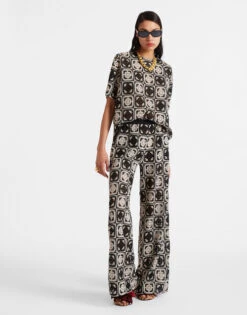 Lacey House T-Shirt Mini Tiles Black In Macramé 9 Lacey House T-Shirt Mini Tiles Black In Macramé -Fashion Clothing TSH0035JCQ077MIT01 BL01 2