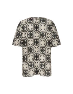 Lacey House T-Shirt Mini Tiles Black In Macramé 12 Lacey House T-Shirt Mini Tiles Black In Macramé -Fashion Clothing TSH0035JCQ077MIT01 BL01 6