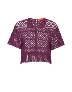 Lacey La Scala Tee Plaza Purple In Macramé -Fashion Clothing TSH0043JCQ080PLA03 PU01 5