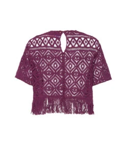 Lacey La Scala Tee Plaza Purple In Macramé -Fashion Clothing TSH0043JCQ080PLA03 PU01 6