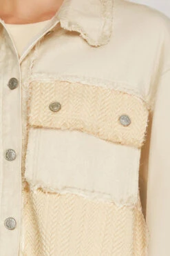 Textured Washed Jacket -Fashion Clothing Textured Washed Jacket NATURAL 3 68934.1710517800