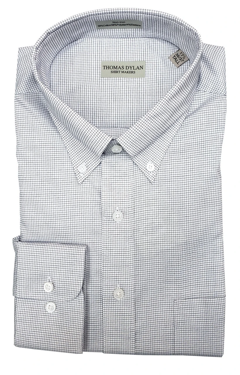 Thomas Dylan Big & Tall Check Dress Shirt 1 Thomas Dylan Big & Tall Check Dress Shirt