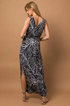 Tie Waist Maxi Dress -Fashion Clothing Tie Waist Maxi Dress GREY 3 47553.1710519646