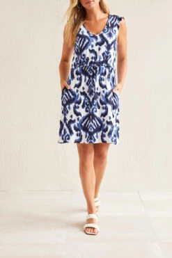 Tribal Drawcord Waist Dress