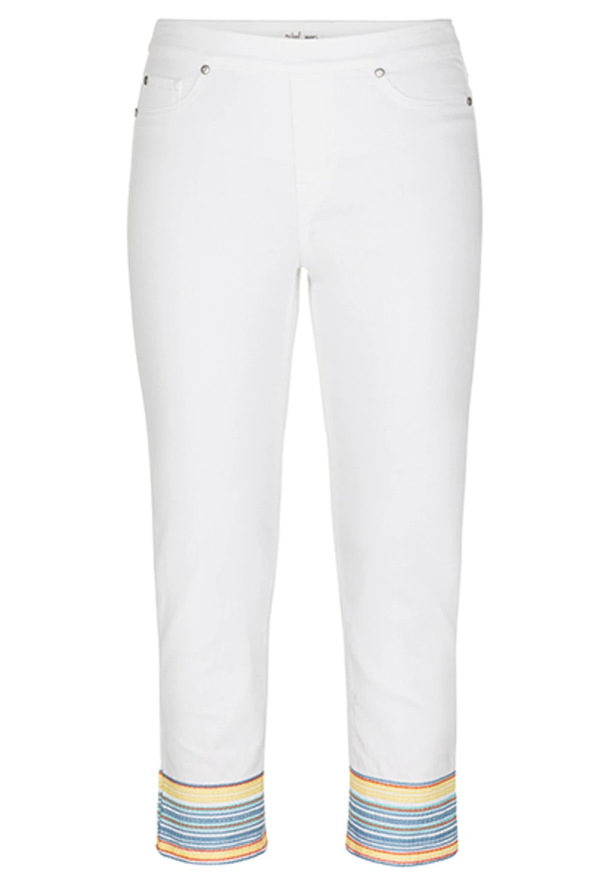 Tribal Embrodered Hem Capri 1 Tribal Embrodered Hem Capri