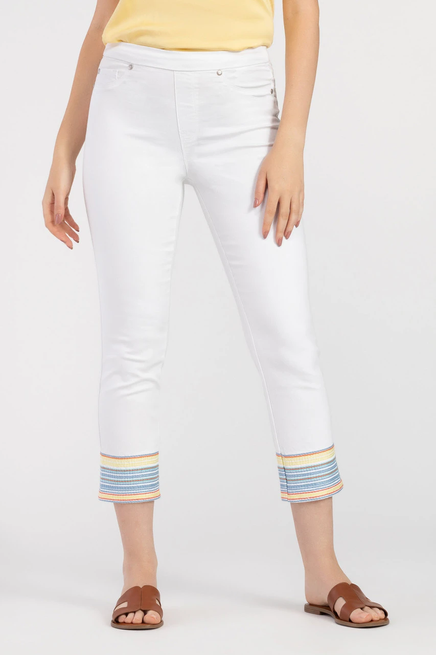 Tribal Embrodered Hem Capri 2 Tribal Embrodered Hem Capri - Image 2