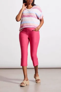 Tribal Flatten It Pull On Capri -Fashion Clothing Tribal Flatten It Pull On Capri RASPBERR 3 41237.1712759235