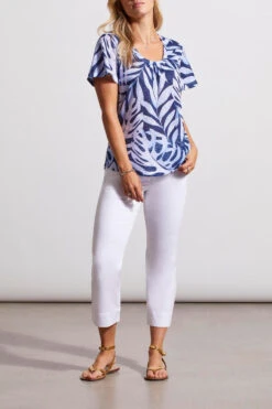 Tribal Flutter Sleeve U Neck -Fashion Clothing Tribal Flutter Sleeve U Neck BLUESTAR 1 60641.1711651900