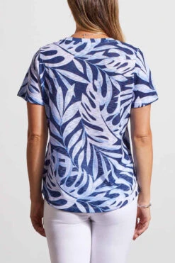 Tribal Flutter Sleeve U Neck -Fashion Clothing Tribal Flutter Sleeve U Neck BLUESTAR 2 62685.1711651903