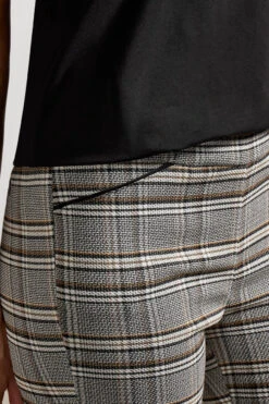 Tribal Pull On Plaid Ankle Pant -Fashion Clothing Tribal Pull On Plaid Ankle Pant BLACK 3 66134.1710520186