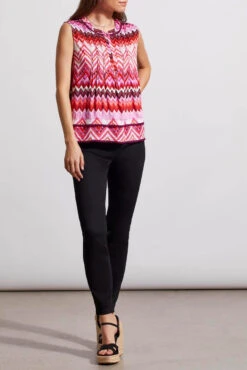 Tribal Sleeveless Blouse -Fashion Clothing Tribal Sleeveless Blouse PLUM 4 32327.1711659167