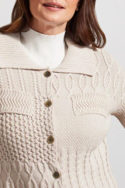 Tribal Sweater Shacket -Fashion Clothing Tribal Sweater Shacket BONE 4 50534.1710522014