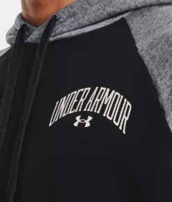 Under Armour UA® Rival Fleece Wordmark Colorblock Hoodie -Fashion Clothing UA Rival Fleece Wordmark Colorblock Hoodie BLACK 4 00110.1710856952
