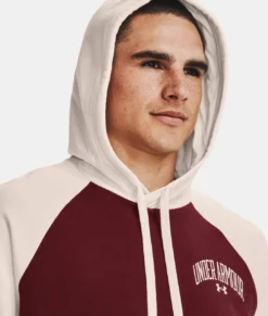 Under Armour UA® Rival Fleece Wordmark Colorblock Hoodie -Fashion Clothing UA Rival Fleece Wordmark Colorblock Hoodie CHESTNUT 4 73867.1710856947