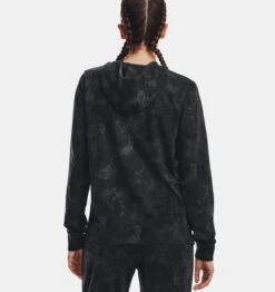 Under Armour UA® Rival Terry Printed Hoodie -Fashion Clothing UA Rival Terry Printed Hoodie BLACK 3 23437.1710521094