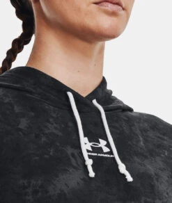 Under Armour UA® Rival Terry Printed Hoodie -Fashion Clothing UA Rival Terry Printed Hoodie BLACK 4 84857.1710521096