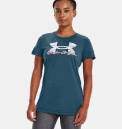 Under Armour UA® Tech™ Script Short Sleeve -Fashion Clothing UA Tech Script Short Sleeve STATICBL 2 35714.1710520405