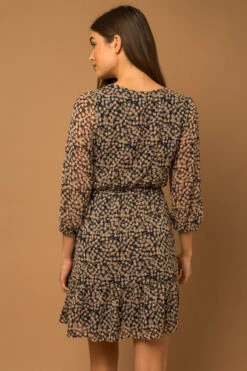 V-neck Wrap Mini Dress -Fashion Clothing V neck Wrap Mini Dress NAVY 2 27111.1710523415