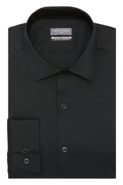 Van Heusen Slim Ultra Flex Dress Shirt - 20FZ334 -Fashion Clothing Van Heusen Slim Ultra Flex Dress Shirt 20FZ334 BLACK 1 52937.1711482826