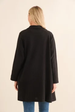 Cozy Co Waffle Knit Long Cardigan -Fashion Clothing Waffle Knit Long Cardigan BLACK 2 62765.1710524602