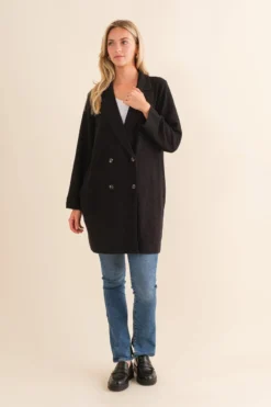 Cozy Co Waffle Knit Long Cardigan -Fashion Clothing Waffle Knit Long Cardigan BLACK 3 10231.1710524603