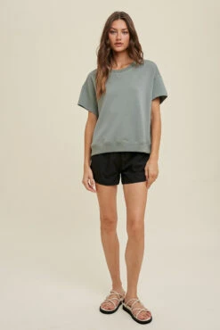 Wishlist Scuba Knit Drop Shoulder Top -Fashion Clothing Wishlist Scuba Knit Drop Shoulder Top MINT 4 18093.1715867336