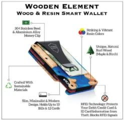 Wooden Element RFID Wallet - Pearl White -Fashion Clothing Wooden Element RFID Wallet Pearl White S 4 85569.1716317463